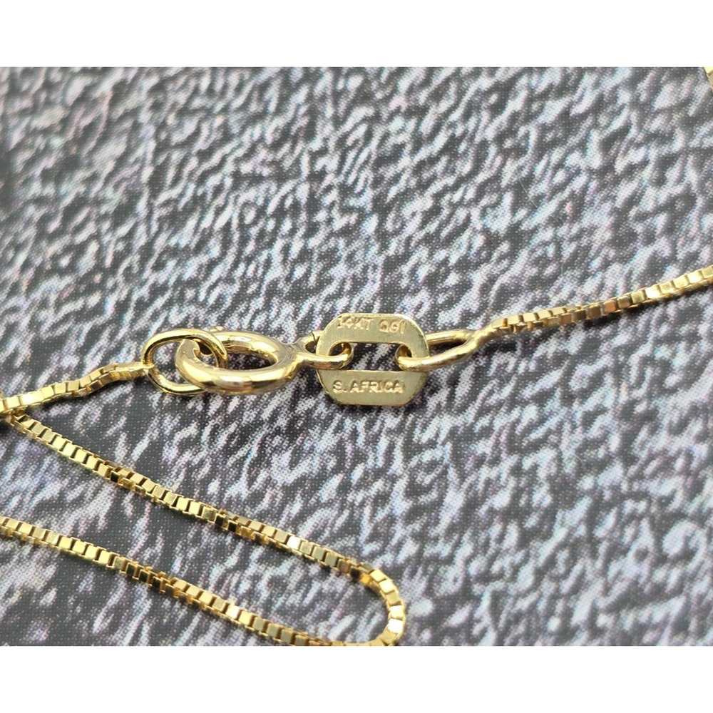 7MM Oval White Topaz, Diamond Pendant Necklace in 14K Polished Yellow Gold 18" - Picture 7 of 7